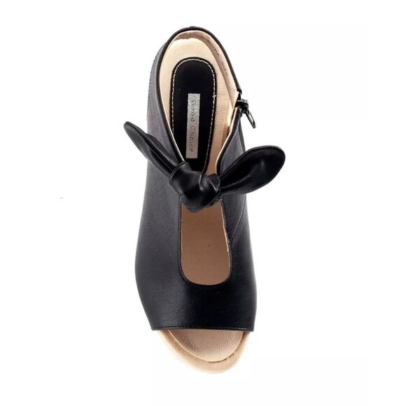 GC Shoes Women's Kimora Knot Detail Block Heel Dress Sandals - Picture 4 of 6